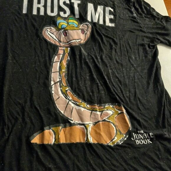 Disney The Jungle BooK "Kaa Men's Cotton Blend Black Short Sleeve 3X T Shirt - Picture 2 of 7
